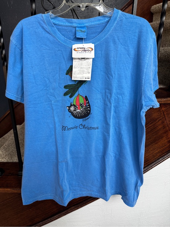 crazy shirts Other - NEW NWT XXL Blue 'Meowie Christmas' B. Kliban Hawaii Crazy Shirts Tee